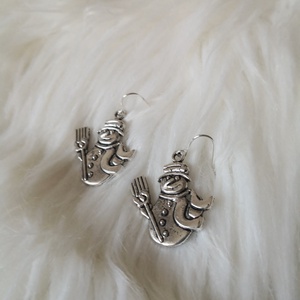 'Snowman'  fülbevaló - ékszer - fülbevaló - lógó fülbevaló - Meska.hu 'Snowman'  fülbevaló - ékszer - fülbevaló - lógó fülbevaló - Meska.hu