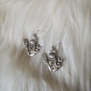 'Snowman'  fülbevaló - ékszer - fülbevaló - lógó fülbevaló - Meska.hu 'Snowman'  fülbevaló - ékszer - fülbevaló - lógó fülbevaló - Meska.hu