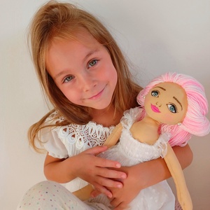 Rózsa Panni 46 cm-es baba - játék & sport - baba & babaház - öltöztethető baba - Meska.hu