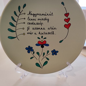 Ajndék nagymamnak szeretettel, Otthon & Életmód, Konyhafelszerelés, tálalás, Tálalás, Tányér & Étkészlet, Festett tárgyak, MESKA