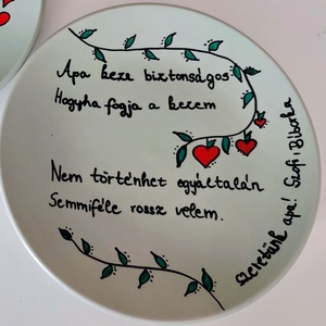 Apk napja tnyér, Otthon & Életmód, Konyhafelszerelés, tálalás, Tálalás, Tányér & Étkészlet, Festett tárgyak, MESKA