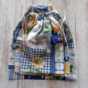 NoWaste patchwork mintás bevásárlózsák 3 db-os szett - táska & tok - bevásárlás & shopper táska - kenyeres zsák - Meska.hu