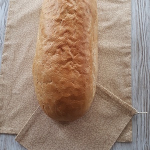 NoWaste bevásárló zsák,drapp apró virágmintás vászonból 2 db-os szett - táska & tok - bevásárlás & shopper táska - kenyeres zsák - Meska.hu