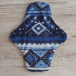Egészségügyi betét, intim betét,  újramosható,környezetbarát,kék sormintás pamutflanelbóll,NoWaste - szépségápolás - intim higiénia - intimbetét - Meska.hu