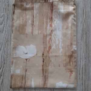 NoWaste kenyeres zsák,drapp faerezetes és virágos pamutvászonból,  PUL béléssel - táska & tok - bevásárlás & shopper táska - kenyeres zsák - Meska.hu