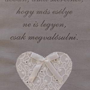 Pozitív gondolatok, Vintage stílusú textilkép - otthon & életmód - dekoráció - kép & falikép - táblakép - Meska.hu