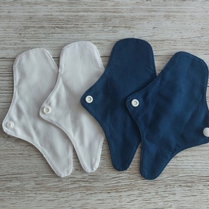 Tisztasági betét,intim betét,tanga betét,fehér,sötétkék és pöttyös  pamutvászonból,NoWaste - szépségápolás - intim higiénia - tisztasági betét - Meska.hu