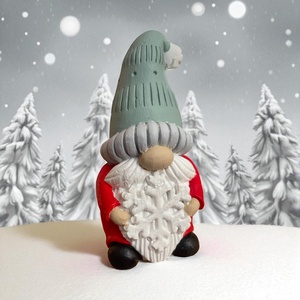 Téli manó, Karácsony, Karácsonyi lakásdekoráció, Karácsonyi manók, figurák, Gipszöntés, Festett tárgyak, MESKA