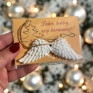 Angyalszárny, Karácsony, Karácsonyi lakásdekoráció, Karácsonyfadíszek, Gipszöntés, MESKA