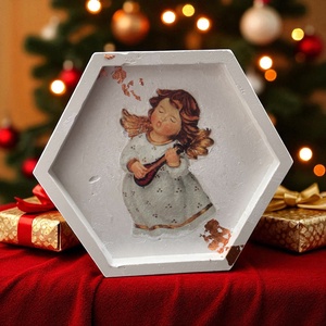 Angyalkás tálca - Meska.hu