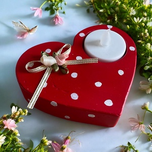 Mécses tartó, Otthon & Életmód, Dekoráció, Asztal és polc dekoráció, Asztaldísz, Gipszöntés, Festett tárgyak, MESKA