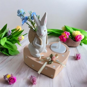 Húsvéti mécses tarto, Otthon & Életmód, Dekoráció, Asztal és polc dekoráció, Asztaldísz, Gipszöntés, Festett tárgyak, MESKA