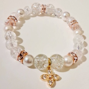 Fénylő egyensúly ásványkarkötő, Ékszer, Karkötő, Ásványkarkötő, Ékszerkészítés, Gyöngyfűzés, gyöngyhímzés, MESKA