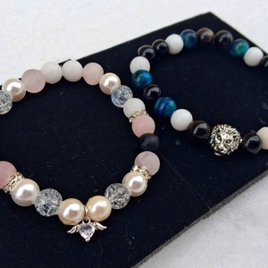 Szerelmi kötelék ásvány karkötő, Ékszer, Karkötő, Ásványkarkötő, Gyöngyfűzés, gyöngyhímzés, MESKA