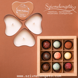 Bonbon praliné noisettes mogyorós praliné illatú szójagyertya - otthon & életmód - gyertya, illat, aroma - gyertya - Meska.hu