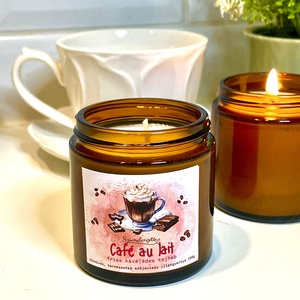 Café au lait kávé illatú szójagyertya - otthon & életmód - gyertya, illat, aroma - gyertya - Meska.hu