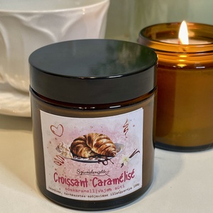 Sóskaramellás croissant illatú szójagyertya - otthon & életmód - gyertya, illat, aroma - gyertya - Meska.hu