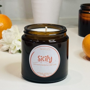 Sicily - vérnarancs-mandarin illatú szójagyertya - otthon & életmód - gyertya, illat, aroma - gyertya - Meska.hu