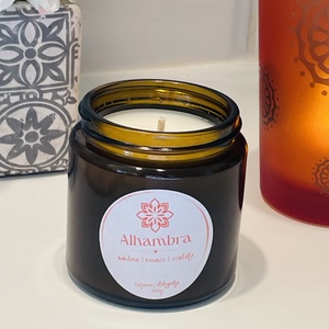 Alhambra - mandarin, szantálfa illatú szójagyertya - otthon & életmód - gyertya, illat, aroma - gyertya - Meska.hu