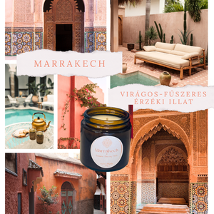 Marrakech- púderes, fűszeres illatú szójagyertya - otthon & életmód - gyertya, illat, aroma - gyertya - Meska.hu