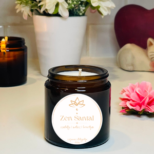 Zen Santal - szantálfa, keleties füstőlő illatú szójagyertya, Otthon & Életmód, Gyertya, illat, aroma, Gyertya, Gyertya-, mécseskészítés, MESKA