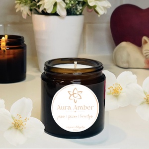 Aura Amber - keleties illatú szójagyertya, Otthon & Életmód, Gyertya, illat, aroma, Gyertya, Gyertya-, mécseskészítés, MESKA