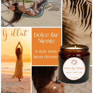 Dolce far Niente - Édes semmittevés szójagyertya - otthon & életmód - gyertya, illat, aroma - gyertya - Meska.hu
