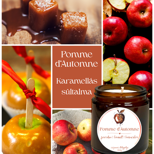 Pomme d'Automne szójagyertya  - karamellás sült alma illattal - otthon & életmód - gyertya, illat, aroma - gyertya - Meska.hu