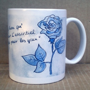 Rózsás - Kis Herceges bögre megrendelésére -  - Meska.hu