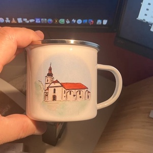 Zománcozott bögre egyedi mintával - otthon & életmód - konyhafelszerelés, tálalás - tálalás - bögre & csésze - Meska.hu