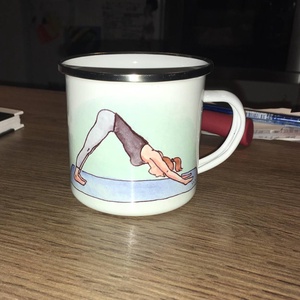 Zománcozott bögre egyedi mintával - otthon & életmód - konyhafelszerelés, tálalás - tálalás - bögre & csésze - Meska.hu