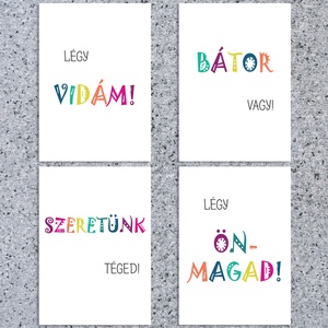 4db motiváló felirat - dekor fotópapírra nyomtatva (A/4) - pozitivitás, iskolakezdés, kollekció - otthon & életmód - dekoráció - fali és függő dekoráció - felirat - Meska.hu