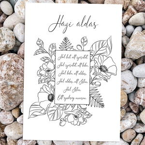 Fekete-fehér Házi áldás dekor print A/4-es méretben - színes vagy matt fotópapíron - akár keretezve, Otthon & Lakás, Vallás, Házi áldás, Fotó, grafika, rajz, illusztráció, Meska