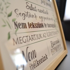 Ebben a házban... dekor grafika - házavató - lakásdekor - nappali - A/4-es fotópapírra vagy keretezve - otthon & lakás - dekoráció - fali és függő dekoráció - falra akasztható dekor - Meska.hu