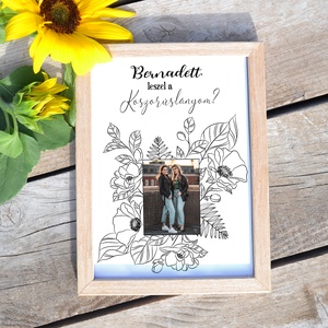 Koszorúslány felkérő grafika - Fekete-fehér vagy színes fotós grafika (digitálisan vagy fotópapíron) - esküvő - meghívó & kártya - koszorúslány felkérő - Meska.hu