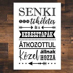 Keresztapának ajándék grafika A/4-es méretben (fotópapírra nyomtatva vagy keretezve) vicces szöveggel, Művészet, Grafika & Illusztráció, Digitális, Fotó, grafika, rajz, illusztráció, MESKA