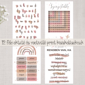 12 féle oktató és motiváló dekor print kisiskolásoknak A/4-es méretben (fotópapírra nyomtatva vagy keretezve) , Otthon & Életmód, Dekoráció, Fali és függő dekoráció, Falra akasztható dekor, Fotó, grafika, rajz, illusztráció, MESKA