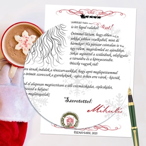 Névre szóló levél a Mikulástól (digitális kép vagy levélpapírra nyomtatva A/4-es méretben) - karácsony - mikulás - mikulás ajándékok - Meska.hu