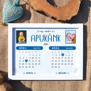 A nap, amikor az APUKÁNK lettél! - Szerkeszthető apák napi naptár grafika két gyerekkel - digitális,fotópapíron,keretben - művészet - grafika & illusztráció - digitális - Meska.hu