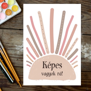 Képes vagyok rá! dekor print iskolásoknak A/4-es méretben (fotópapírra nyomtatva vagy keretezve) , Otthon & Életmód, Dekoráció, Fali és függő dekoráció, Falra akasztható dekor, Fotó, grafika, rajz, illusztráció, MESKA