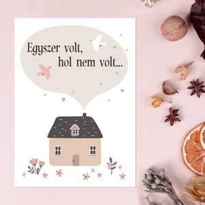 Egyszer volt, hol nem volt dekor print A/4-es méretben (fotópapírra nyomtatva vagy keretezve) ovisoknak, kisiskolásoknak, Otthon & Életmód, Dekoráció, Fali és függő dekoráció, Falra akasztható dekor, Fotó, grafika, rajz, illusztráció, MESKA
