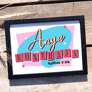 Anya konyhája dekor print - nyitva 0-24 - fotópapírra nyomtatva, akár keretezve - otthon & életmód - konyhafelszerelés, tálalás - konyhai dekoráció - konyhai dísz - Meska.hu