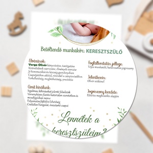 Keresztszülő felkérő grafika, kedves állásajánlat (digitálisan vagy fotópapíron, keretezve) - művészet - grafika & illusztráció - digitális - Meska.hu