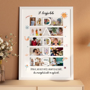 Fotókollázs a legjobb dadusnak! 10 db fényképpel, egyedi felirattal - színes vagy fekete-fehér grafika, print - otthon & életmód - dekoráció - dísztárgy - Meska.hu