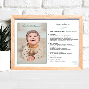 Keresztszülő felkérő grafika, jópofa állásajánlat (digitálisan vagy fotópapíron, keretezve) - művészet - grafika & illusztráció - digitális - Meska.hu