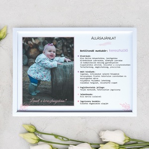 Keresztszülő felkérő grafika, különleges állásajánlat szöveggel (digitálisan vagy fotópapíron, keretezve) - művészet - grafika & illusztráció - digitális - Meska.hu