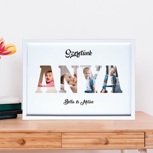 Szeretlek ANYA! Szerkeszthető ajándék anyának, fekete-fehér vagy színes grafika saját fotókkal, fényképekkel - művészet - grafika & illusztráció - digitális - Meska.hu