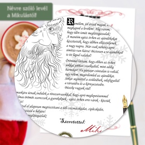 Névre szóló levél a Mikulástól (digitális kép vagy levélpapírra nyomtatva A/4-es méretben) - karácsony - mikulás - mikulás ajándékok - Meska.hu