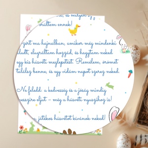 Személyre szóló húsvéti nyuszi levél gyerekeknek � névre szóló, letölthető A/4 print - ünnepi díszek, dekorációk - húsvéti díszek és dekorációk - húsvéti ajándékátadó - Meska.hu