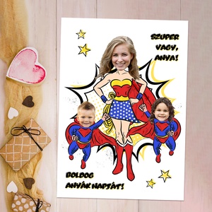 Szuper vagy, anya! Vicces anyák napi grafika egy vagy két csemetével - garantált a nevetés! - digitális vagy nyomtatott - művészet - grafika & illusztráció - digitális - Meska.hu